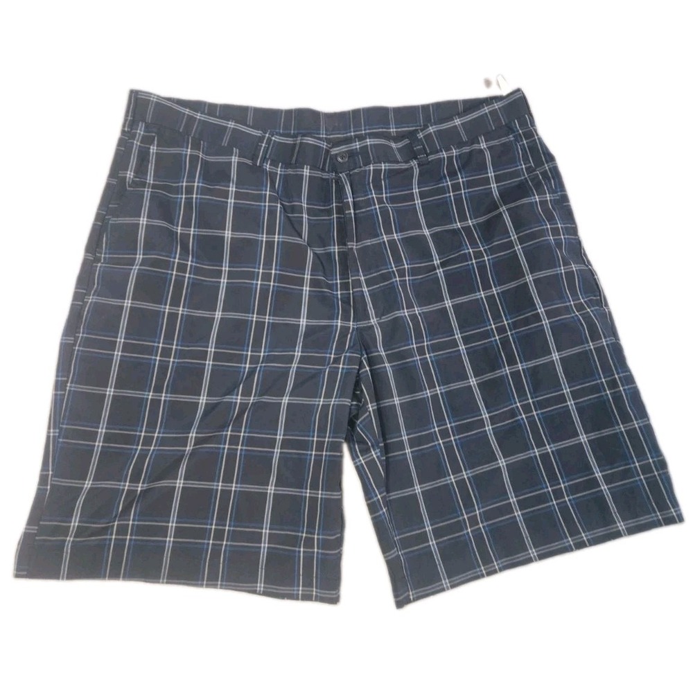 Ben Hogan Golf Shorts Mens 42 Blue Plaid Performance Stretch Lightweight Poly
